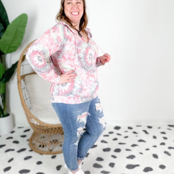 Tie dye hooded top - Picture 3 of 4